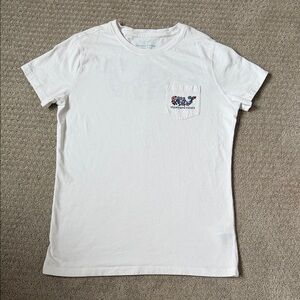 Vineyard Vines White T-Shirt with Blue Logo